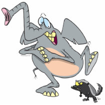 funny elephant afraid of honey badger photo cut outs