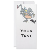 funny elephant afraid of honey badger rack card template