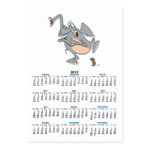 funny elephant afraid of mouse cartoon business card