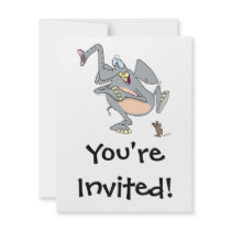 funny elephant afraid of mouse cartoon announcement