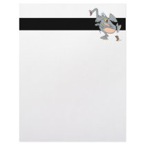funny elephant afraid of mouse cartoon personalized letterhead