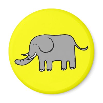 Funny elephant magnet by jsoh