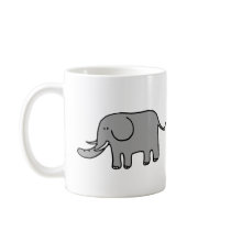 Funny elephant coffee mug