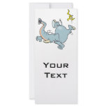 funny elephant slipping on banana peel personalized rack card