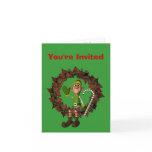Funny Elf Christmas Holiday Party Invitation Card