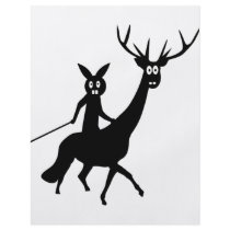 funny elk and bunny icon flyers