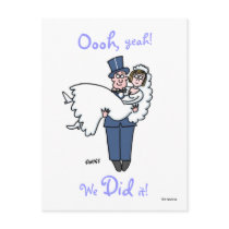Funny Elopement Announcement postcards