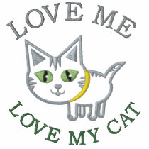 Funny Embroidered Kitty Cat embroidered shirts