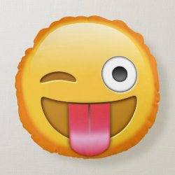 Funny Emoji Throw Pillow