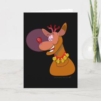 Funny Environmental Rudolph CFL Christmas Card