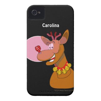 Funny Environmental Reindeer Custom iphone 4 Cover for Christmas