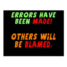 Funny Errors Made T-shirts Gifts Post Card