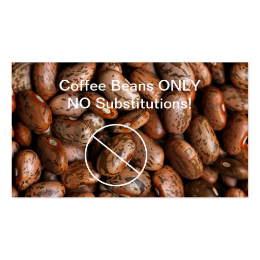 Funny Espresso Punch Card Coffee Beans Business Card Template (back side)
