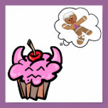 Funny Evil Cookie Killer Cupcake