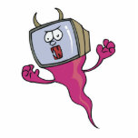funny evil spirit computer monitor photo sculptures