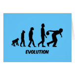 funny evolution bowling greeting cards