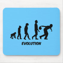 funny evolution bowling mouse pad