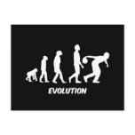 funny evolution bowling postcard