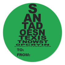 Funny eye chart gift stickers