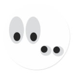 funny eyes round sticker