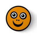 Funny Face (color me) - Orange buttons by artberry Funny Face (color me) - Orange buttons