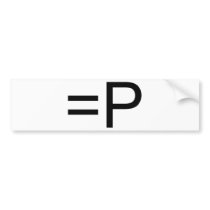 Funny Face Emoticon! bumper stickers