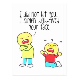 Funny Face High Five Postcards