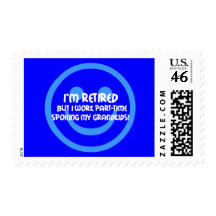 Funny face retirement postage stamps