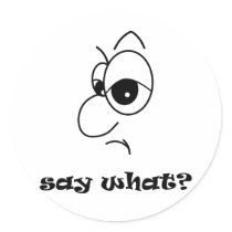 Funny Face - Say What? stickers by puppetoonies Funny Face - Say What? stickers