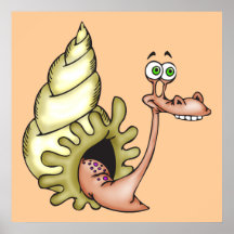 Funny Face Sea Animal Posters