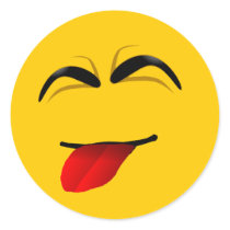 FUNNY FACE SMILEY ROUND STICKERS