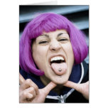 Funny Face Woman Template Cards