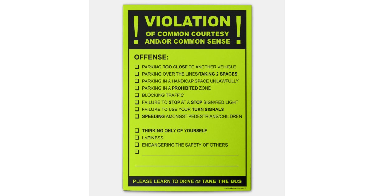 funny-fake-parking-ticket-driving-citation-post-it-notes-zazzle