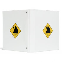 Funny Falling Cat Zone Sign Binder