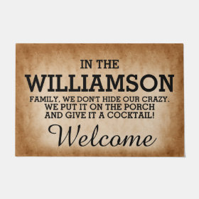 Funny Family Name Doormat