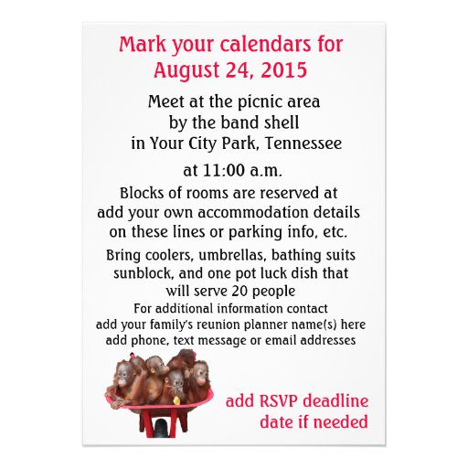 Funny Family Reunion Custom Announcement
