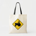 Funny Farm Tractor Road Sign Warning Tote Bag