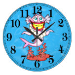 Funny Fashion Diva Fish Wall Clock