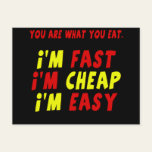 Funny Fast Cheap Easy T-shirts Gifts Postcards