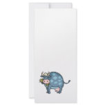 funny fat blue cow rack card design