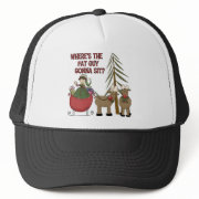 Funny Fat Guy Christmas Baseball Cap/Hat hat