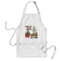 Funny Fat Guy Christmas Kitchen/Barbecue Apron