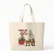 Funny Fat Guy Christmas Tote Bag