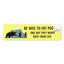 Funny fat joke bumper stickers