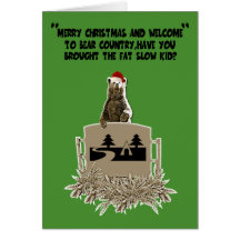 Funny fat joke Christmas Greeting Card