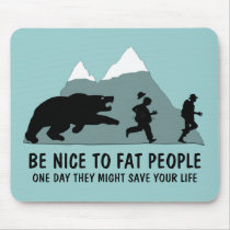 Funny fat joke mousepads