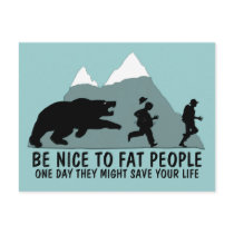 Funny fat joke postcards