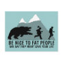 Funny fat joke postcards