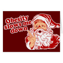 Funny Fat Santa Card