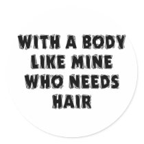Funny Father's Day Bald Man Stickers